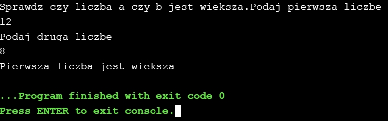 większa, mniejsza